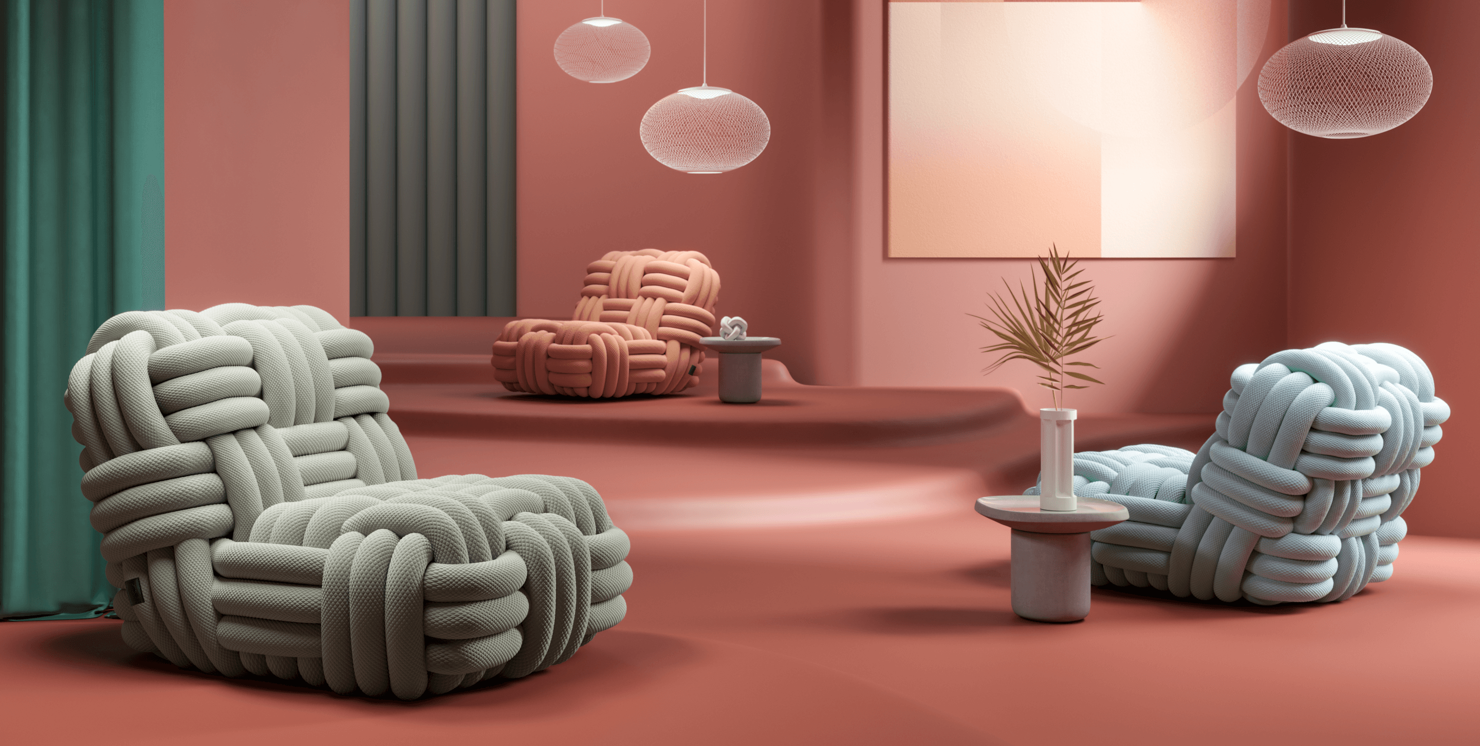 Knitty-loungestoel, groots in comfort