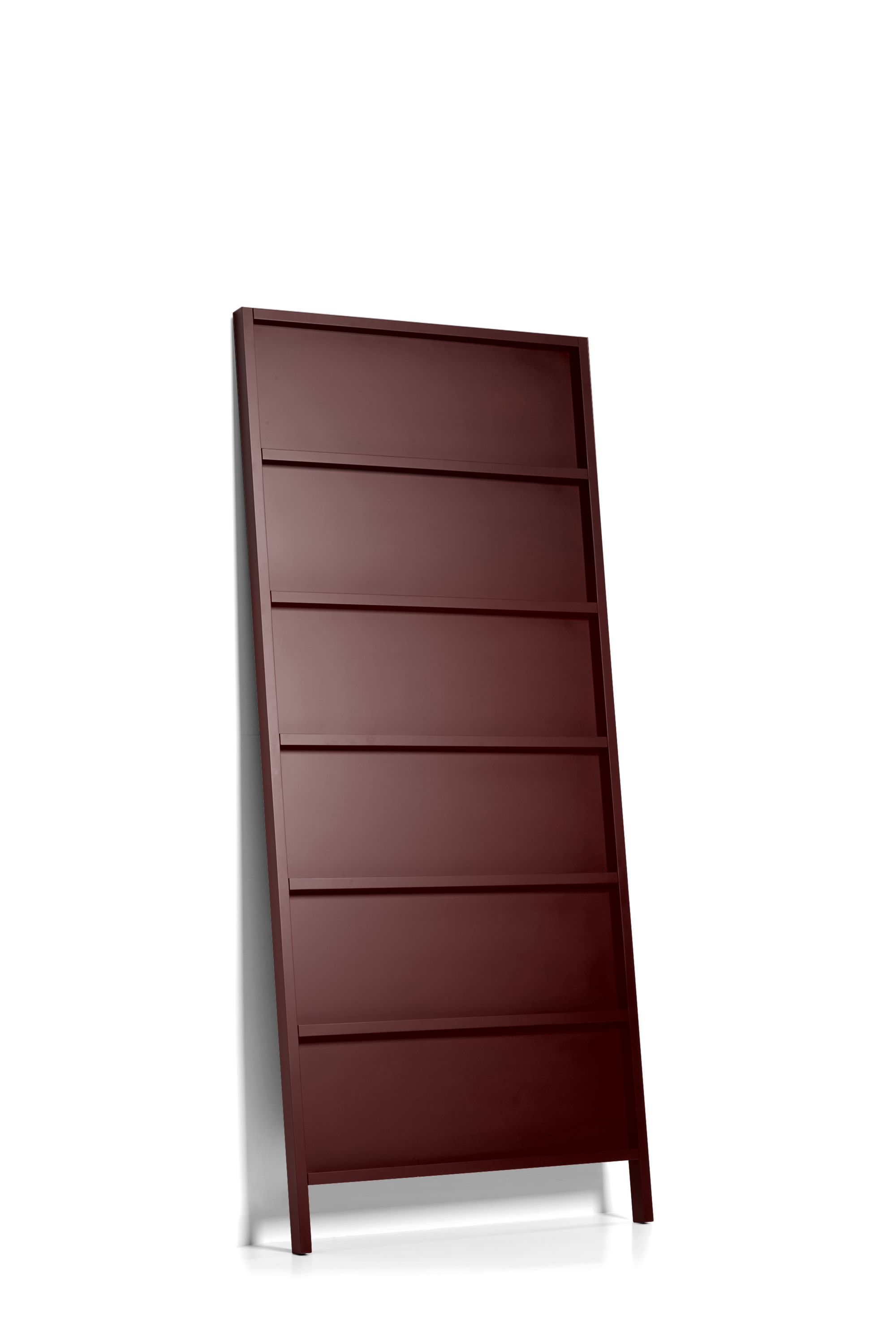 Oblique Big bookshelf sepia brown
