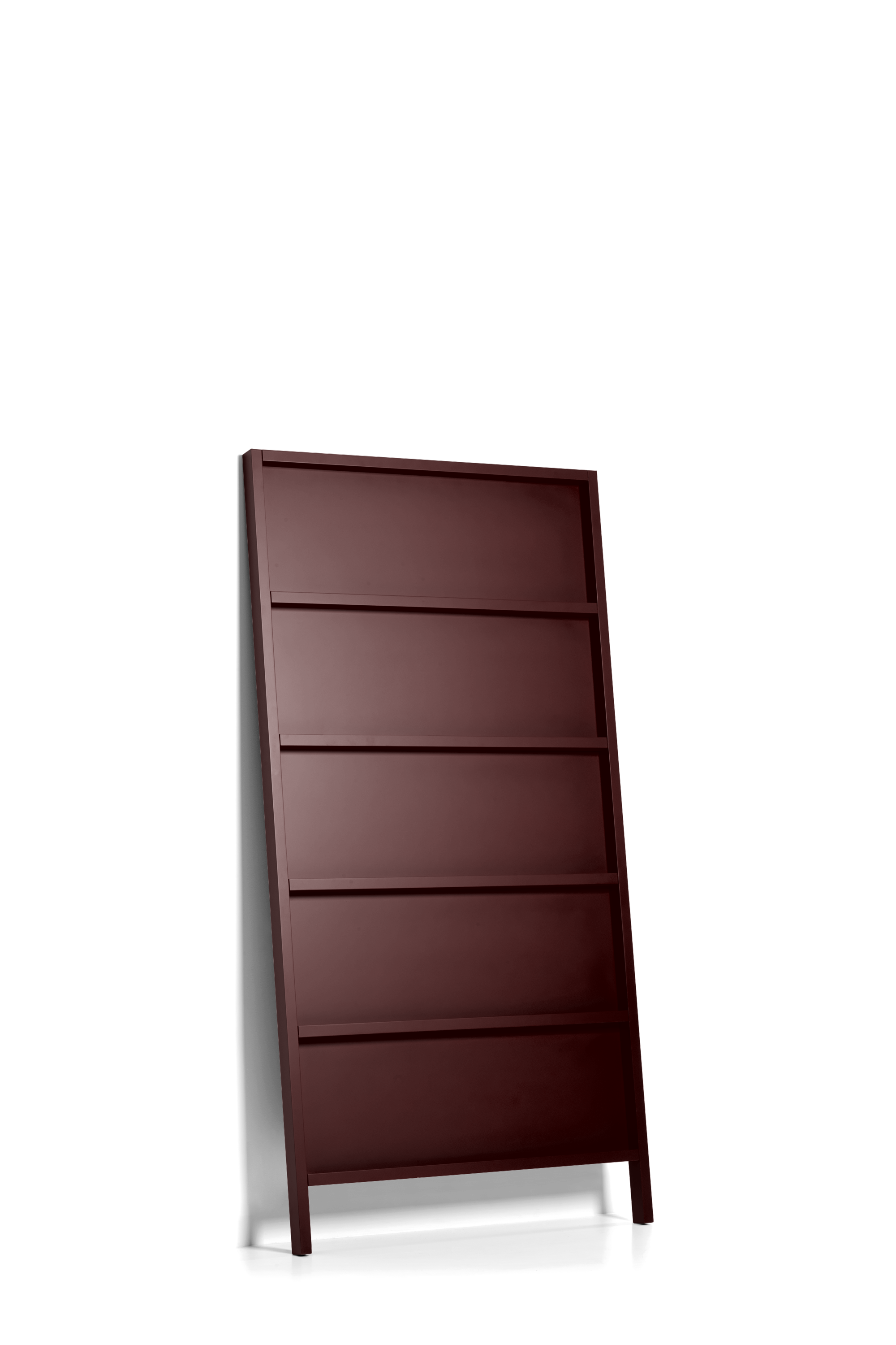 Oblique Small bookshelf sepia brown