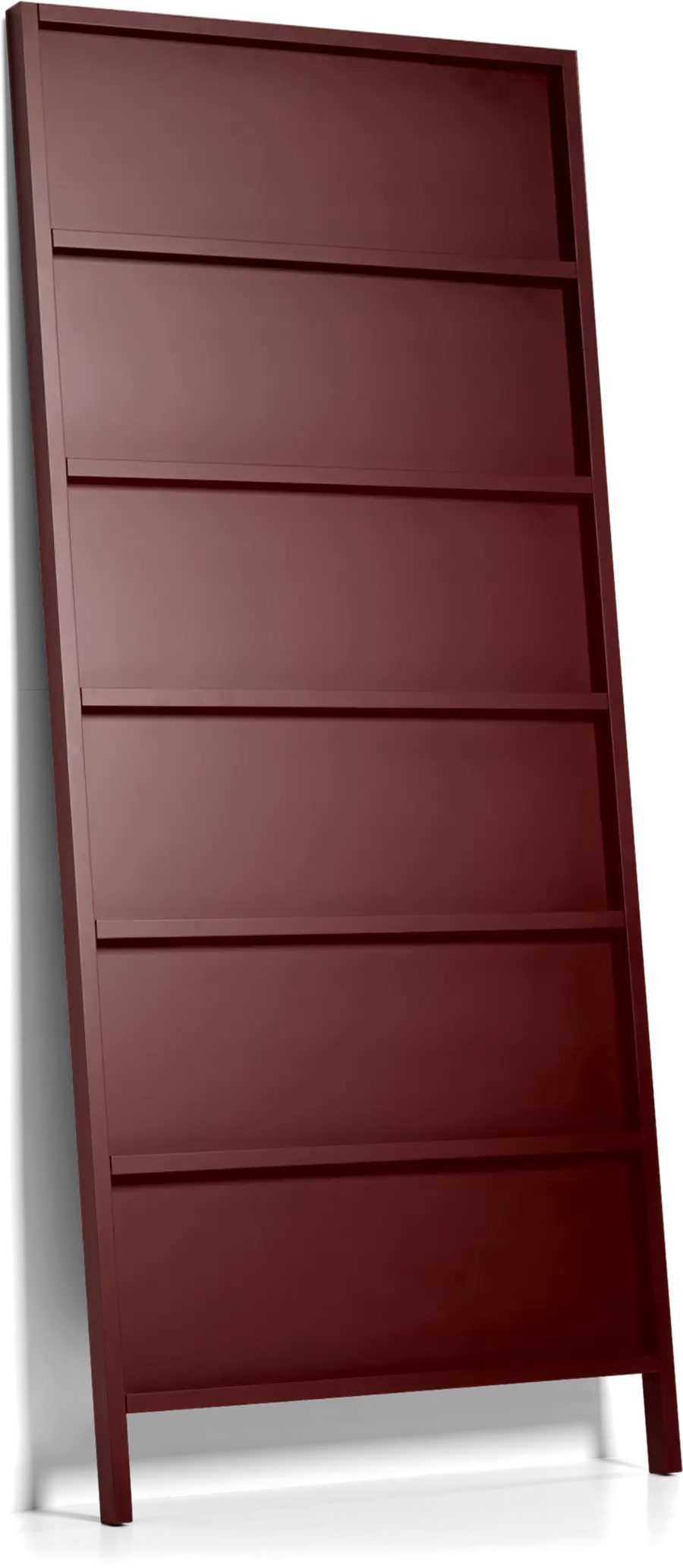 Oblique Big bookshelf mahogany brown