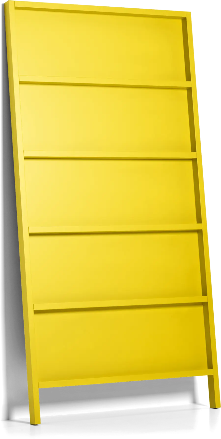 Oblique Small bookshelf traffic yellow