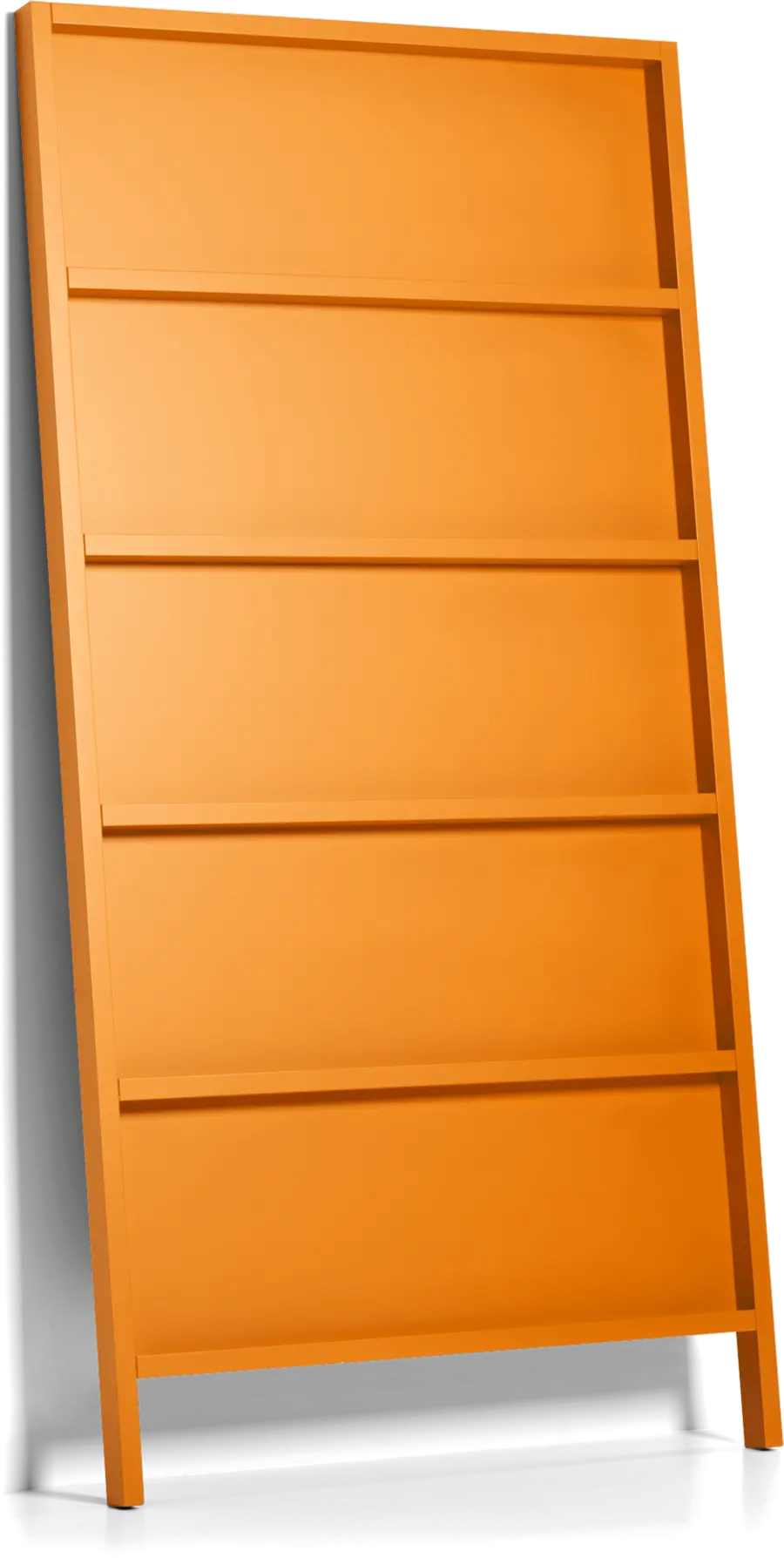 Oblique Small bookshelf yellow orange