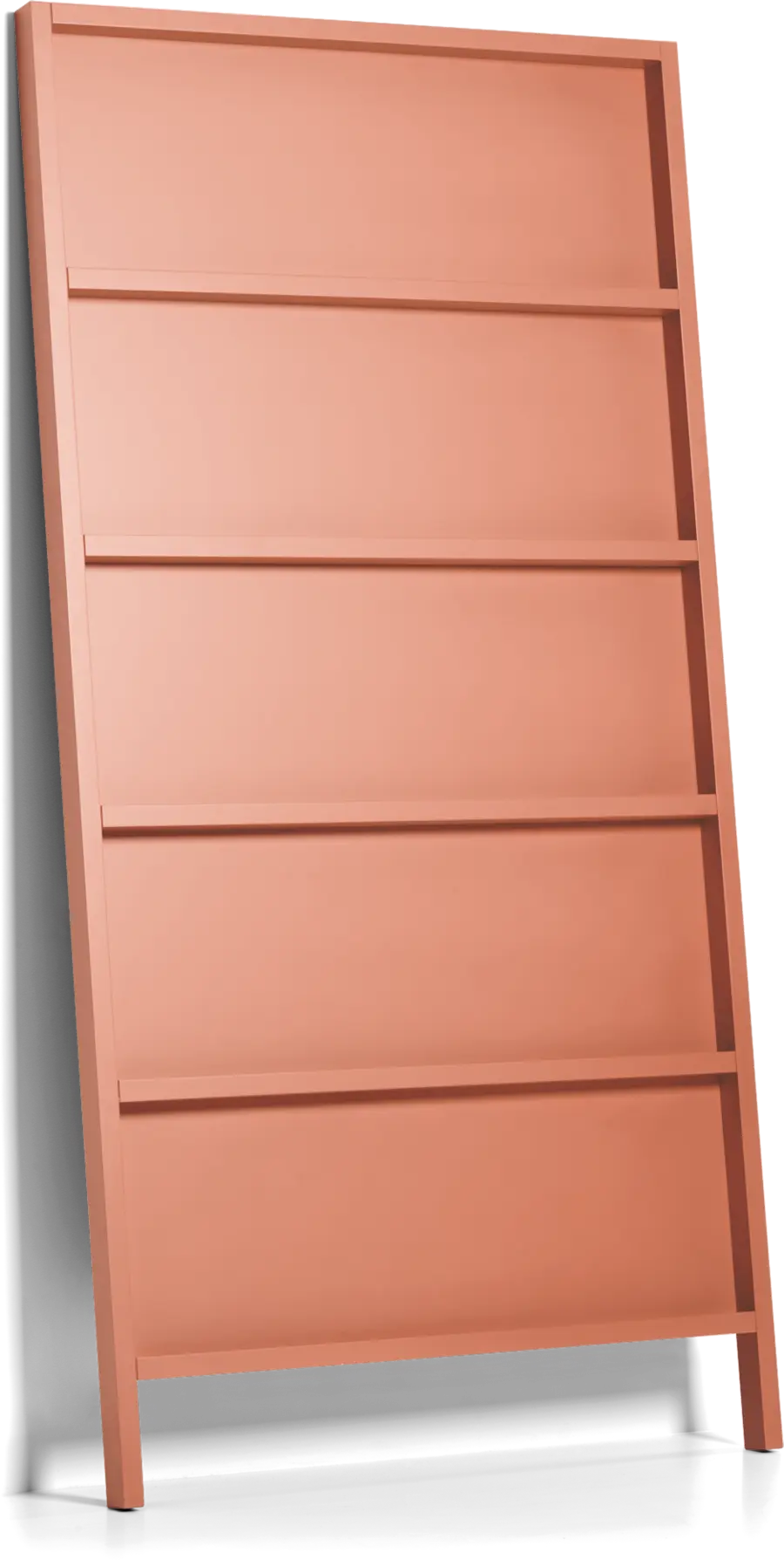 Oblique Small bookshelf beige red