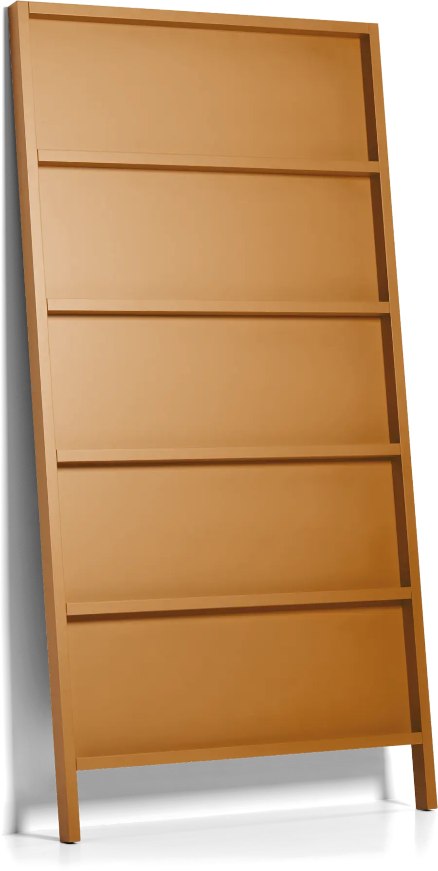 Oblique Small bookshelf ocher brown
