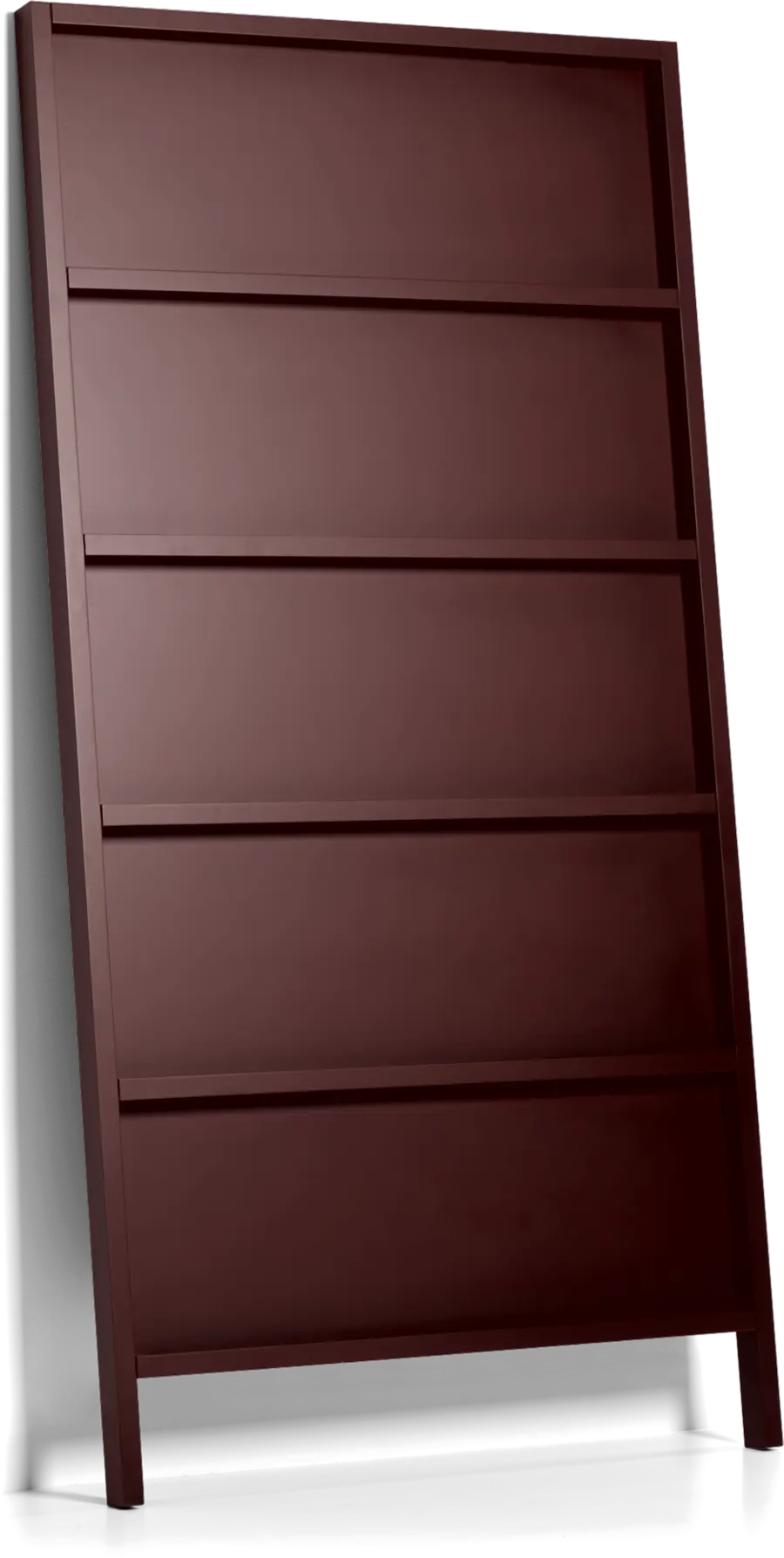 Oblique Small bookshelf sepia brown