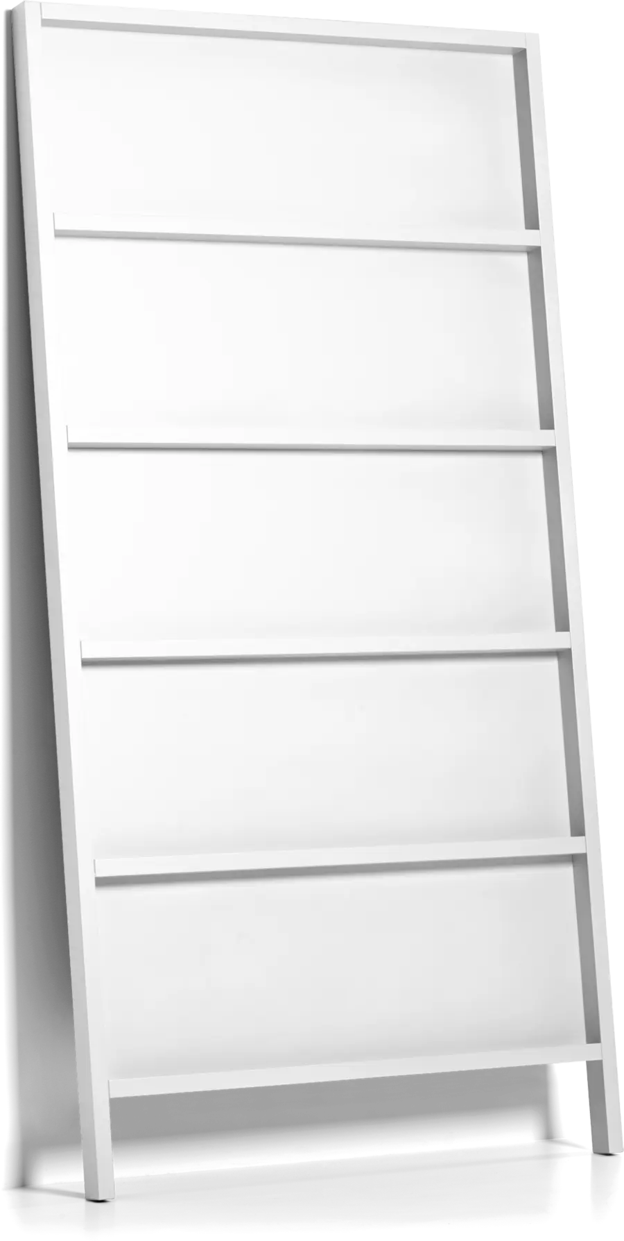 Oblique Small bookshelf traffic white