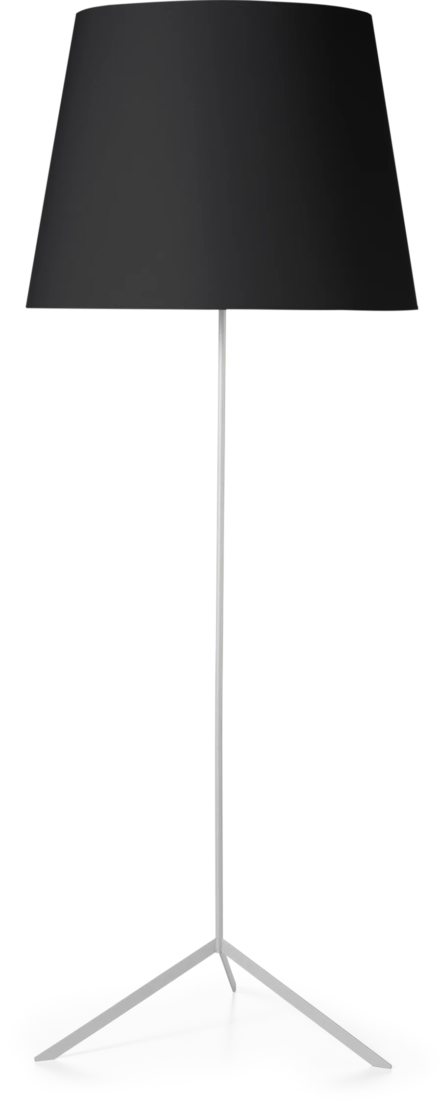 Double Shade floor lamp black front view