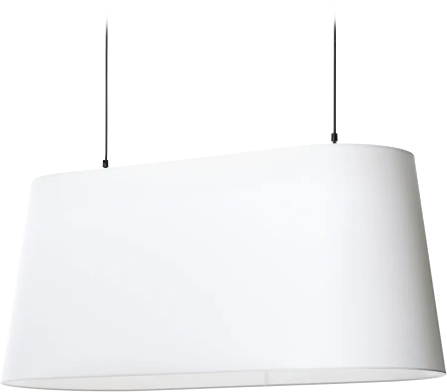 Oval Light suspension white front view