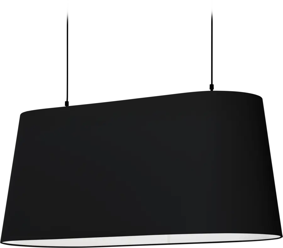 Oval Light suspension black front view